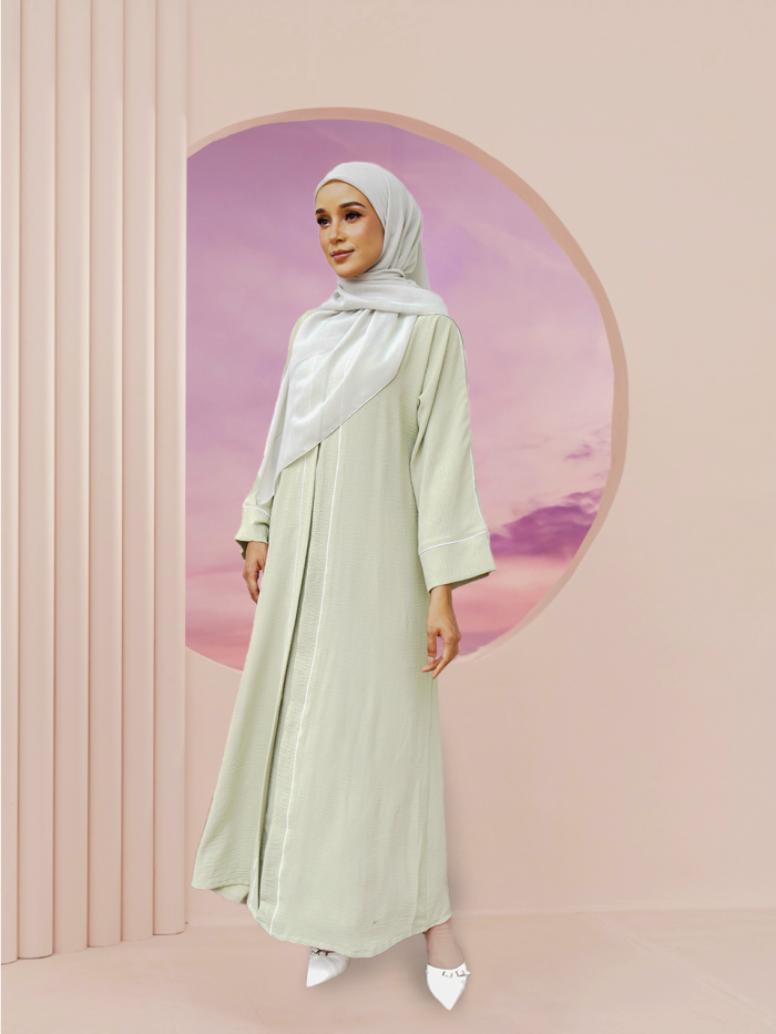 NOVALIE ABAYA DRESS DUSTY GREEN