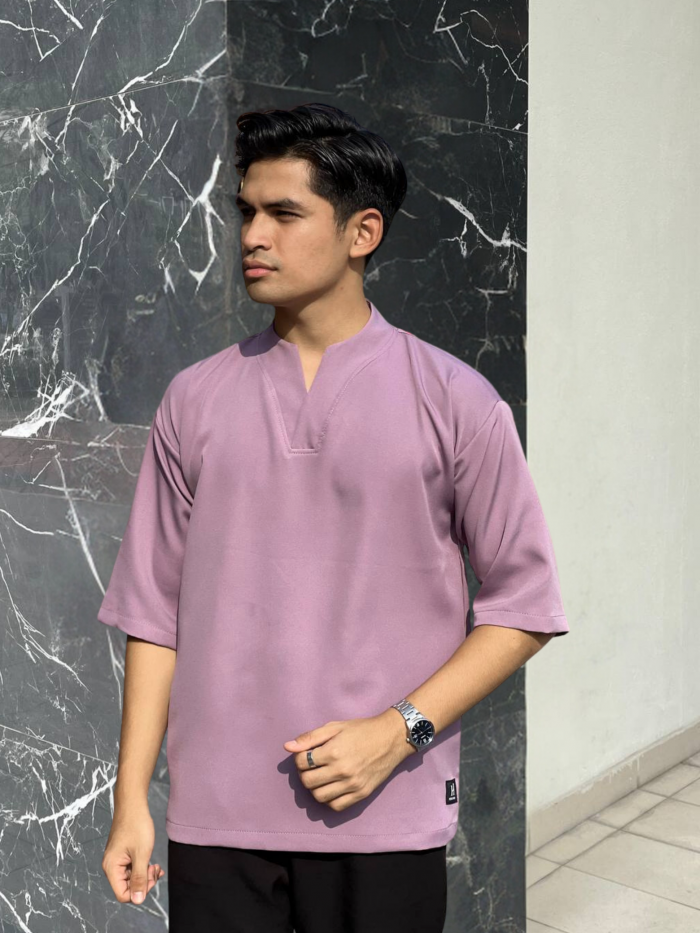 KURTA "V" SILANG-DUSTY PURPLE