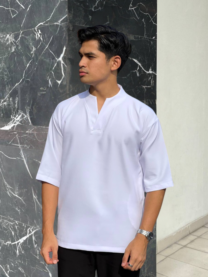 KURTA "V" SILANG-OFF WHITE