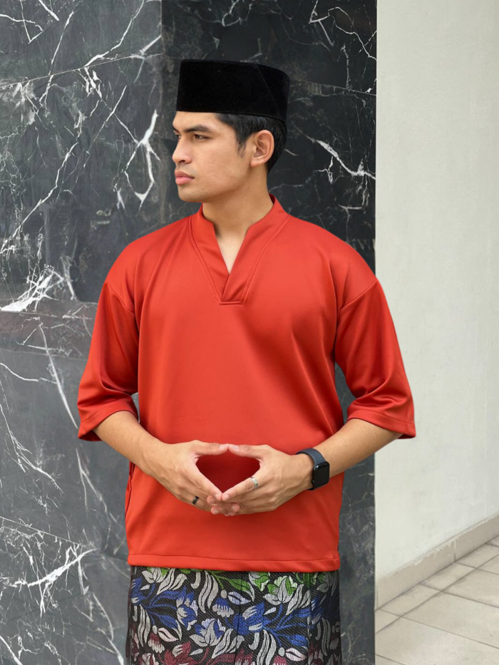 KURTA "V" SILANG-BRICK ORANGE