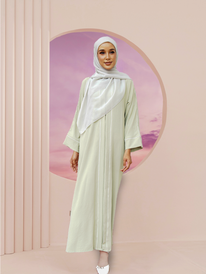 NOVALIE ABAYA DRESS DUSTY GREEN