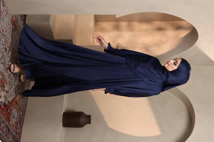 ANANDA SILKY ABAYA (DARK BLUE)