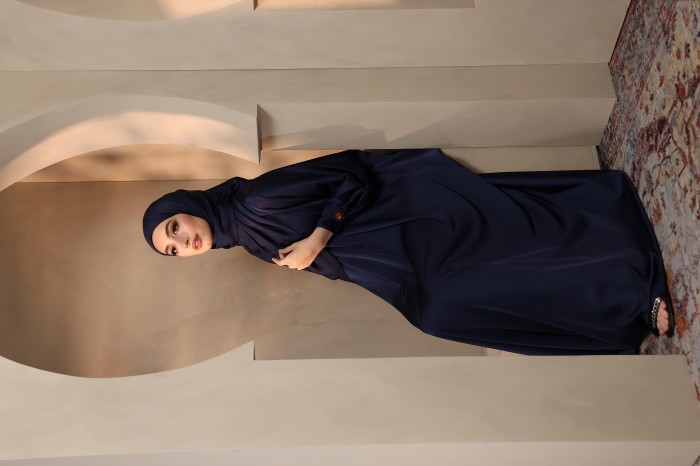 ANANDA SILKY ABAYA (DARK BLUE)