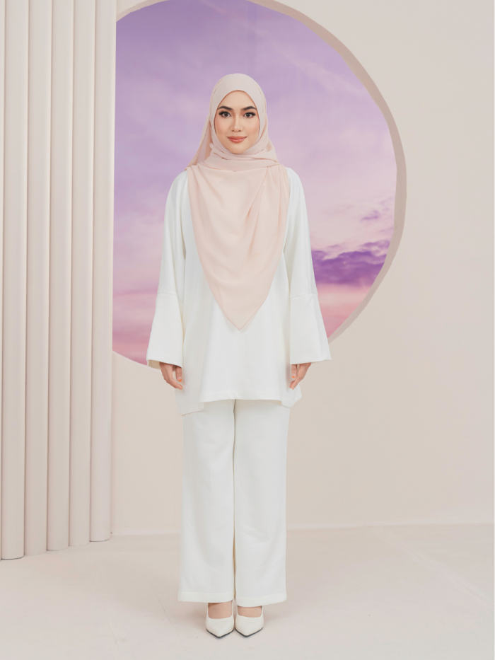 ELARA IRONLESS TUNIC - OFF WHITE