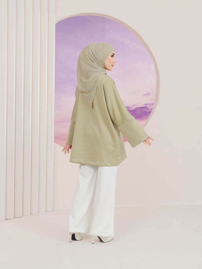 ELARA IRONLESS TUNIC - PASTEL GREEN