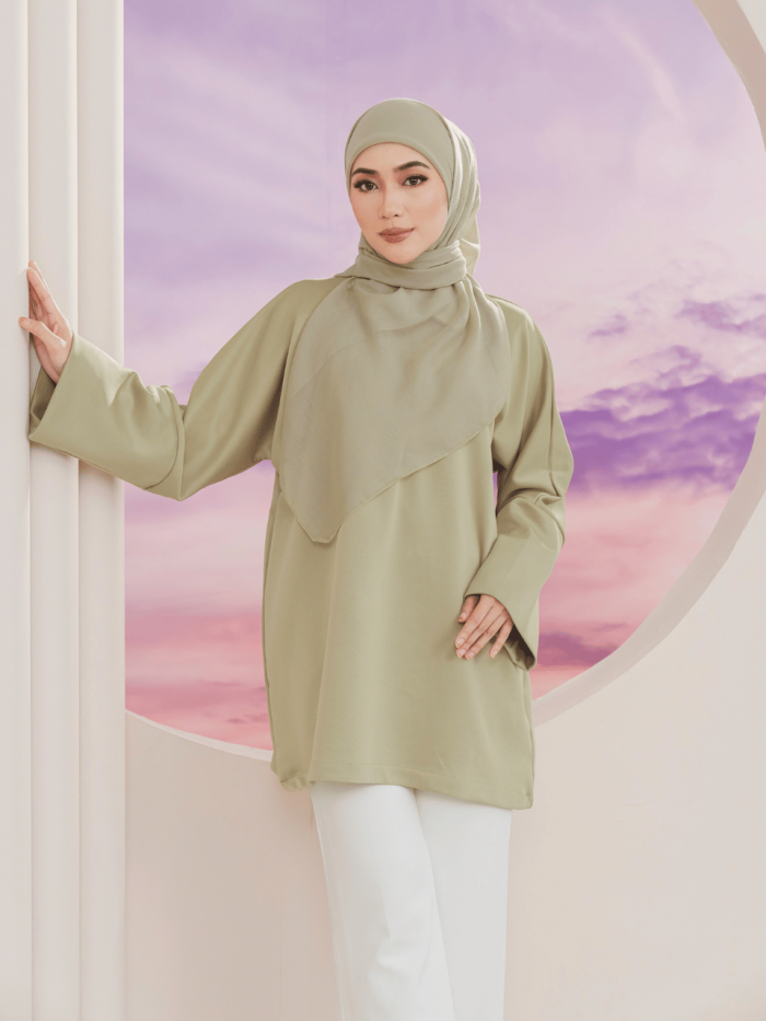 ELARA IRONLESS TUNIC - PASTEL GREEN