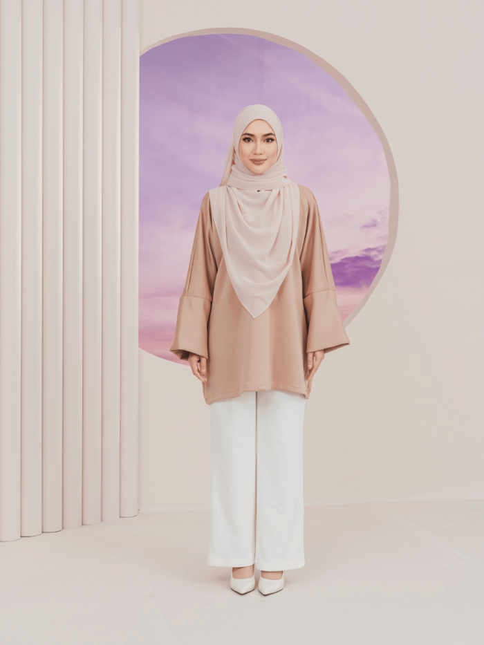 ELARA IRONLESS TUNIC - NUDE