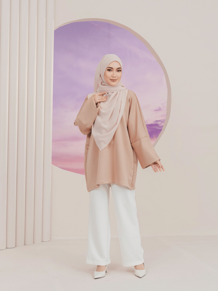 ELARA IRONLESS TUNIC - NUDE