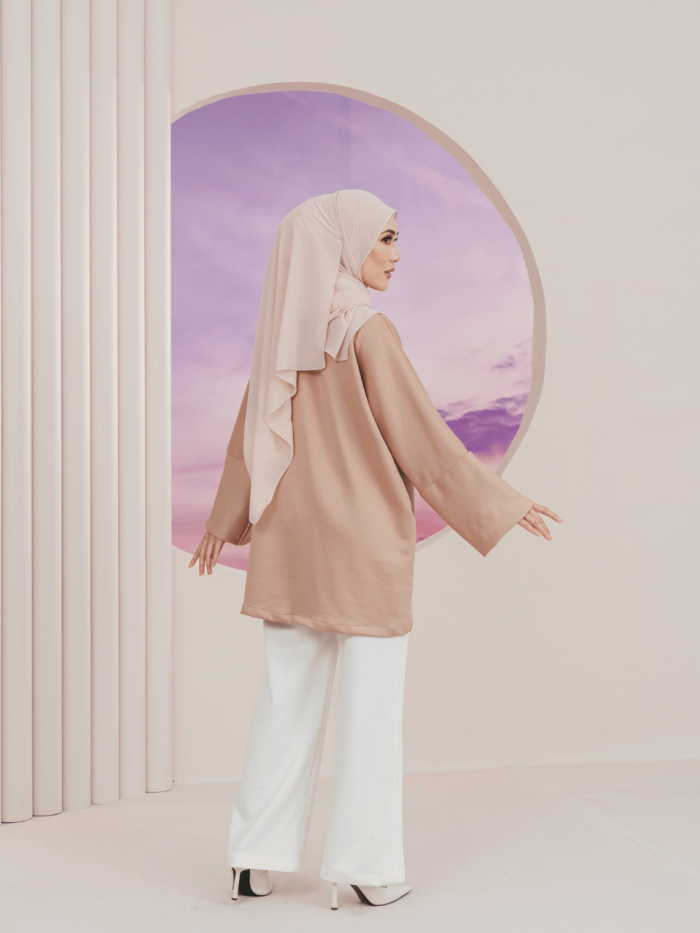 ELARA IRONLESS TUNIC - NUDE