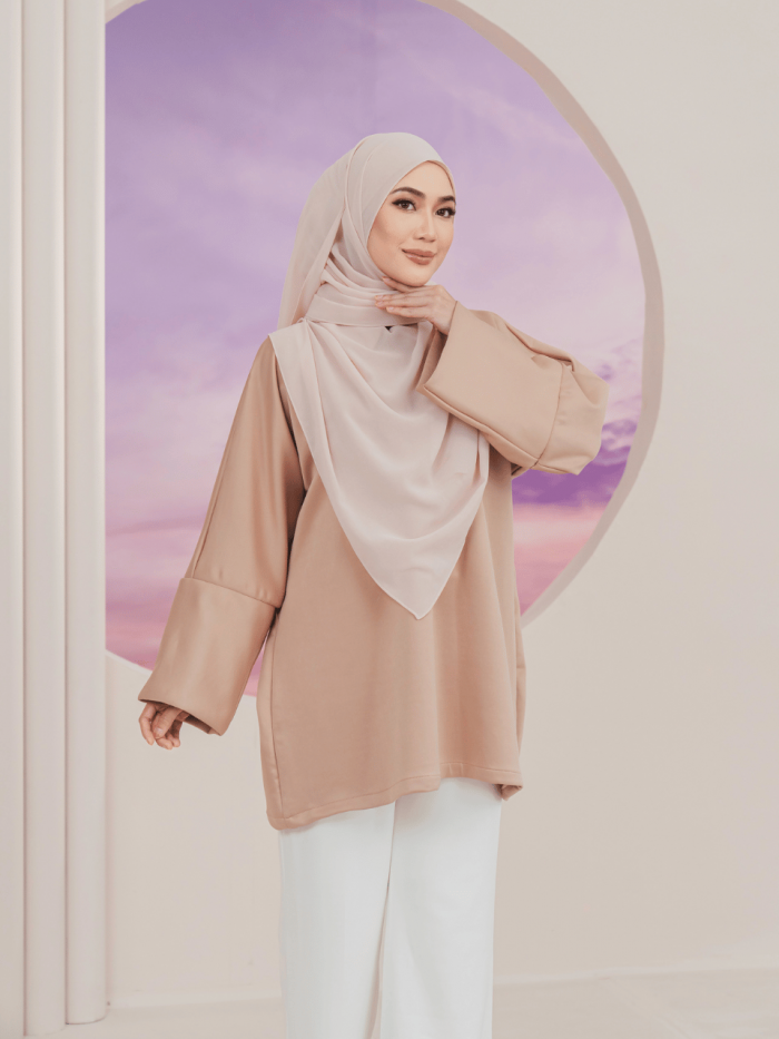 ELARA IRONLESS TUNIC - NUDE