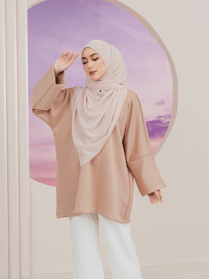 ELARA IRONLESS TUNIC - NUDE